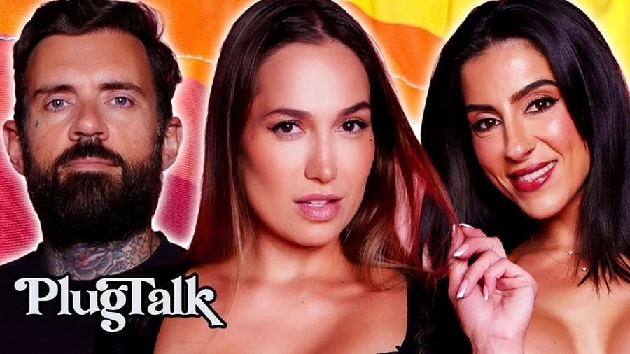 Две милфы Дезире Дульси в PlugTalk 2025: двойной минет и реки спермы на лица!